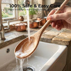 HANSGO 10 Inch Wooden Spoons for Cooking, Heat Resistant, Non-Scratch for - Image 6
