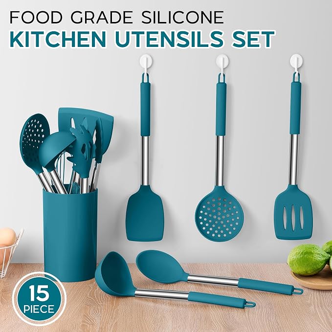 15pcs Kitchen Cooking Utensils Set - Image 3