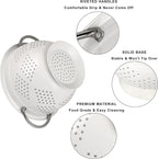 Hillbond Colander Set for Kitchen, 5 Qt Stainless Steel Handle Food Strainers - Image 4