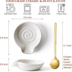 Coffee Spoon Rest for Coffe Bar Accessories, Ceramic Spoon Holder for Coffee - Image 2