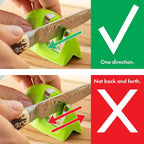 KitchenIQ 51422 | Edge Grip 2-Stage Knife Sharpener | Green – 3 Pack | Coarse & - Image 6