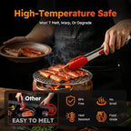 HST Tongs for Cooking with Silicone Tips, Non Stick Kitchen Tongs with Silicone - Image 3