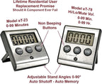 Elegant Digital Kitchen Timer, Stainless Steel Model eT-78, Displays 0-99 Min. - Image 3