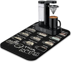 Fun Coffee Mat 19inx12in, Coffee Bar Mat by Kuyig+Home