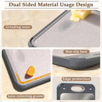GUANCI Cutting Board for Kitchen Double Sided 304 Stainless Steel Chopping - Image 5