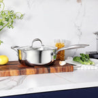KEAWELL K3 Premium 4-Quart Tri-Ply Stainless Steel Sauté Pan - Image 2