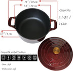 La Cuisine Enameled Cast Iron Dutch Oven Casserole Dish Pot - Image 5