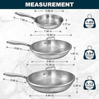 Tri-Ply Stainless Steel Frying Pans Set - Image 3