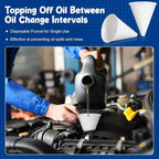 SiliFine 50 Pcs Paper Funnels for Motor Oil 6 oz Disposable Engine Oil Funnel - Image 4