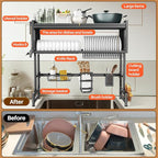 Over The Sink Dish Drainer Drying Rack 3 Tiers - Image 4