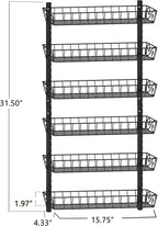SWOMMOLY Adjustable Wall Mount Spice Rack, 6-Tier Dual-use Organizer - Image 6