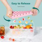 Optish Ice Cube Tray with Lid and Bin, 3 Pack Ice Trays - Image 3