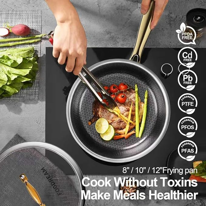FogDream 12 Inch Stainless Steel Frying Pan - Image 4