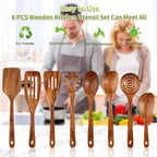 Wooden Spoons for Cooking, Wooden Utensils for Cooking - Image 6