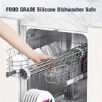 Tomorotec Stainless Steel Roll-Up Dish Drying Rack Marble Color Silicone Edges - Image 7