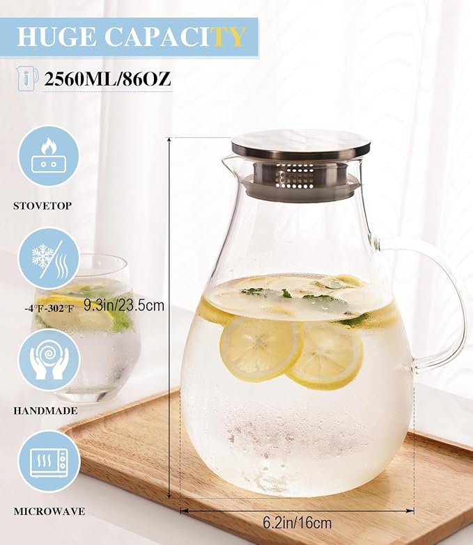 LUNA & MANTHA Glass Pitcher - Image 2