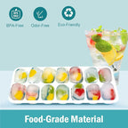 Ice Cube Trays for Freezer – 5 Pack 70 Cubes Total, Reinforced Snap Lids That - Image 2