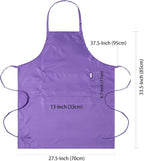 Purple Apron for Women with Pockets | Lightweight and Adjustable Womens Apron - Image 2