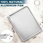 12 Pack Half Size Baking Sheet Pan Set, Aluminum Commercial Quality Cookie Sheet - Image 6