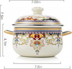 Retro Flower Enamel Stockpot - Image 3