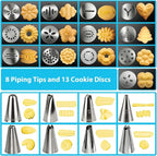 Stainless Steel Cookies Press, Cookie Press Gun Kit - Image 3