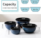 HASENSE Mixing Bowls for Cooking, Ceramic Serving Dishes Set of 4 for Salad - Image 5