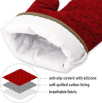 KEGOUU Oven Mitts and Pot Holders 6pcs Set, Kitchen Oven Glove High Heat - Image 3