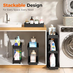 Sevenblue 3 Pack Under Sink Organizer, 2 Tier Slide Out Bathroom Cabinet - Image 7