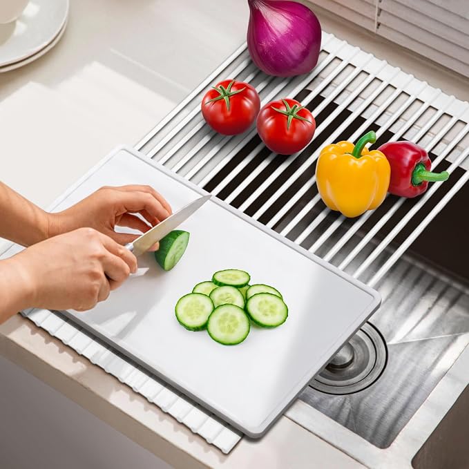 HANZENMA Roll Up Dish Drying Rack Over The Sink Kitchen Roll Up Sink Drying - Image 4