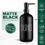 VIMERPA Hand and Dish Soap Dispenser Set, Matte Black Hands Dishes Soap - Image 3