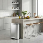 8 Gal Kitchen Trash Can, 30L Recycling or Garbage Bin, Brushed Stainless Steel - Image 7