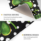 St. Patrick's Day Dish Drying Mats 18x24 Inch Green Clover Shamrock Lucky - Image 3