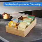 Wood Tea Bag Organizer with 6 Slots – Tea Bag Holder and Tea Organizer - Image 6