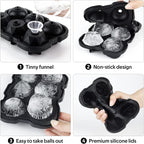 Ice Cube Tray, Mikiwon 2 inch Rose Ice Cube Trays - Image 3
