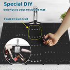 Bathroom Sink Cover for Counter Space, Sink Mat Foldable Sink Cover, Silicone - Image 5