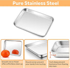 TeamFar Toaster Oven Pan with Rack Set, Non-Toxic & Heavy-Duty, Dishwasher Safe - Image 3