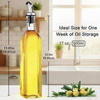 WERTIOO 6 PACK Glass Olive Oil Dispenser Bottle, 17 OZ/500ml Oil Dispenser - Image 2
