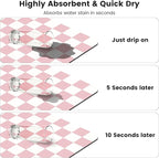 17" x 32" Checkered Dish Drying Mat - Image 6