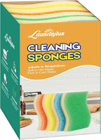 LAUNDRYLUX Scrub Sponge, 8 Pack Dual-Sided Temperature-Responsive Scrubber by LAUNDRYLUX