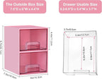 Vtopmart 4 Pack Small Clear Stackable Storage Drawers, Acrylic Bathroom Makeup - Image 2