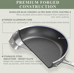 Nuwave 9pc Cookware Set Healthy Duralon Blue Ceramic Nonstick Coated, Diamond - Image 3