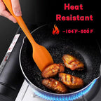 8 Pieces Silicone Spatulas, 11 inch Heat-Resistant Non-stick Spatulas - Image 6
