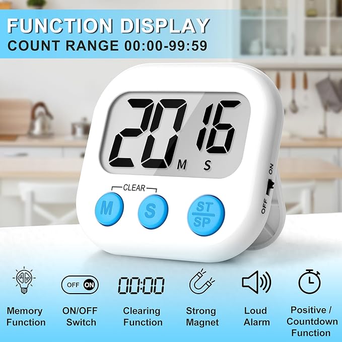 ZILLEEN Classroom Timer for Kids Teachers 2 Pack Digital Timers - Image 4