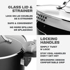GOTHAM STEEL 5 Qt Nonstick Pasta Pot - Image 3