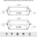 Set of 2 pcs Tempered Glass Baking Dish Set, Deep and Classic Borosilicate - Image 2