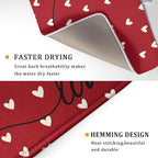 Giwawa Red Hearts Dish Drying Mat 18"x24", Valentines Day Symbol of Love Dish - Image 3