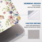 Easter Bunny Dish Drying Mat 18 x 24 Inch Rabbit Dish Drainer Rack Mat Colorful - Image 4