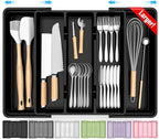 Large Silverware Organizer, Expandable Utensil Drawer Organizer by Unknown