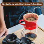 Pour Over Coffee Maker, Ceramic Pour Over Coffee Dripper, Manual Brew Maker - Image 2