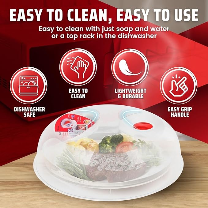 Flexzion 11.5 Inch Microwave Splatter Cover - Image 4